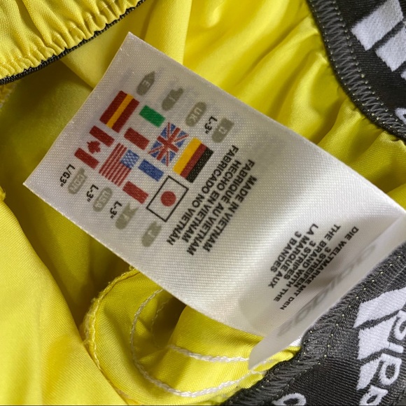Yellow Adidas Large Shorts - Picture 2 of 3